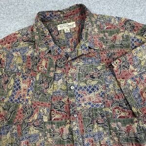 Vintage Tori Richard Honolulu Hawaiian Shirt Mens XL Asian Dragon‎ Cotton Lawn